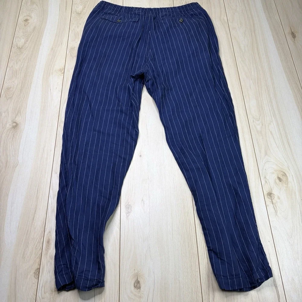 Polo Ralph Lauren Linen Pinstripe Prepster Classic Fit Twill Pants Mens Large